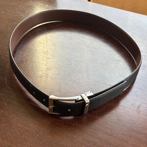 Arnold Palmer Reversible Leather Belt with Silver Buckle
